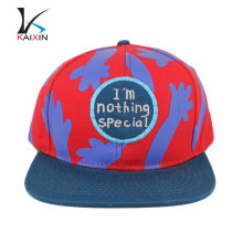 OEM Großhandel blauen flachen Rand Stickerei Patch Luftlöcher Kunststoff zurück schließen billige 6 Panel Snapback Cap